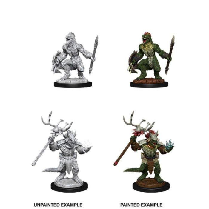 D&D - Lizardfolk & Lizardfolk Shaman (Nolzurs Marvelous Unpainted Miniatures)