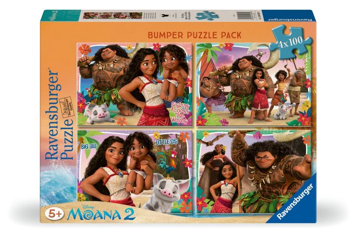 Disney Moana 2: Bumper Pack 4x100pc [Ravensburger Puzzle]