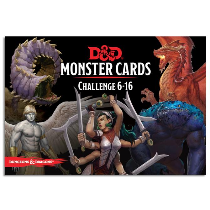 D&D Monster Cards - Challenge 6-16 (74 Cards)