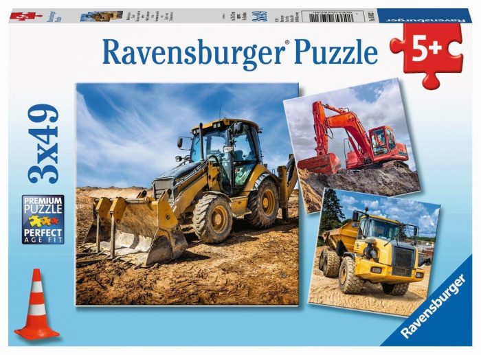 Digger At Work! 3x49pc [Ravensburger Puzzle]