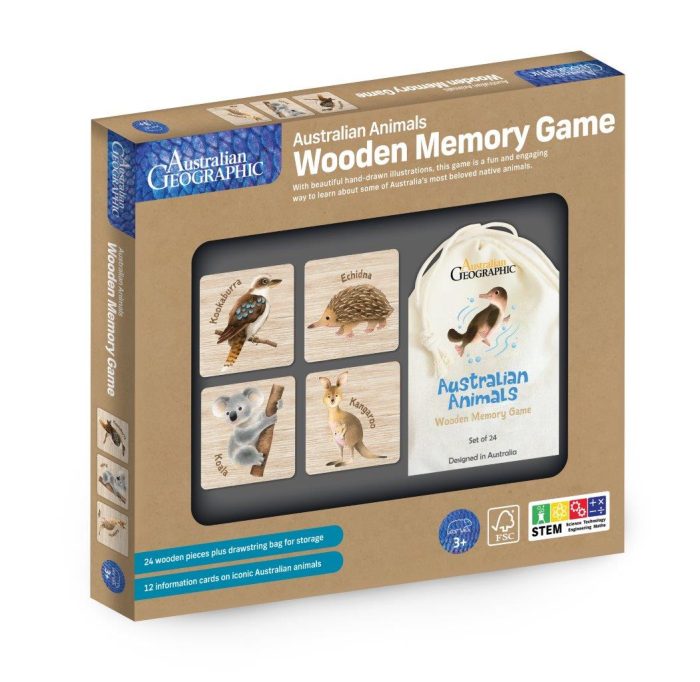 Memory Game - Australian Animals (Wooden Pieces) (Australian Geographic)