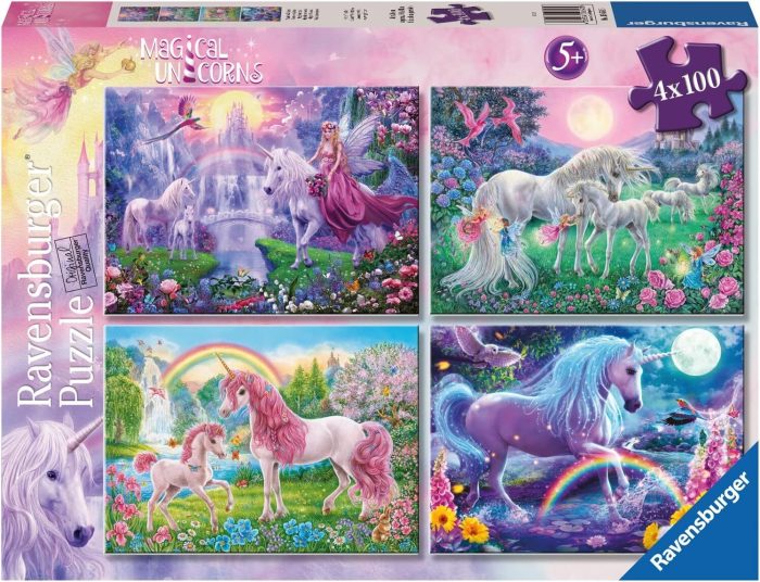 Magical Unicorns 4x100pc Bumper Pack [Ravensburger Puzzle]