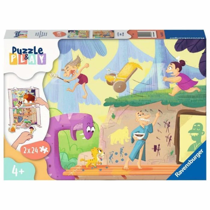 Puzzle & Play Cavemen 2x24pc [Ravensburger Puzzle]